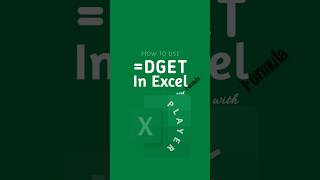 How to use DGET formula in excel with example | Excel Formula | DGET Formula | #excelplayer