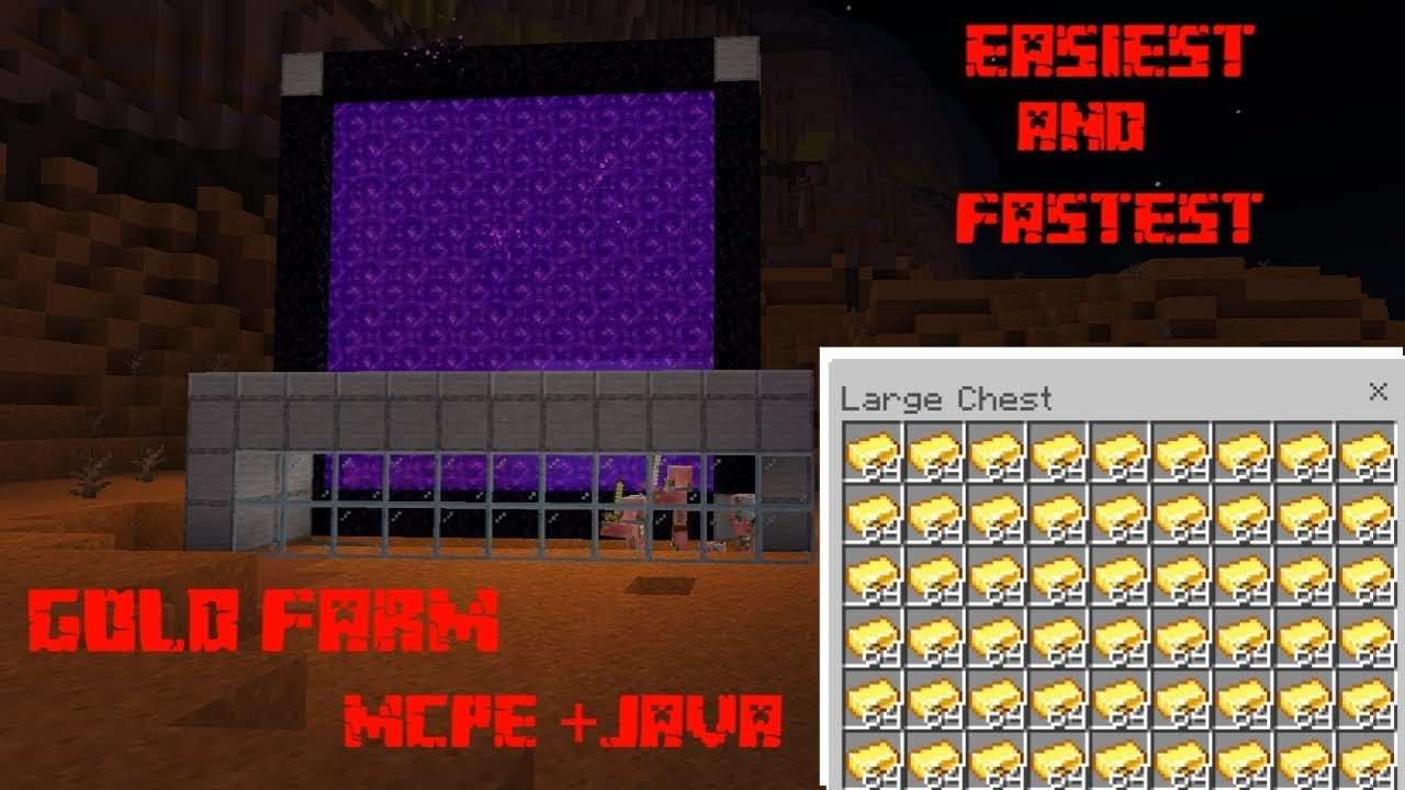 BEST SIMPLE GOLD AND XP FARM TUTORIAL in Minecraft - YouTube