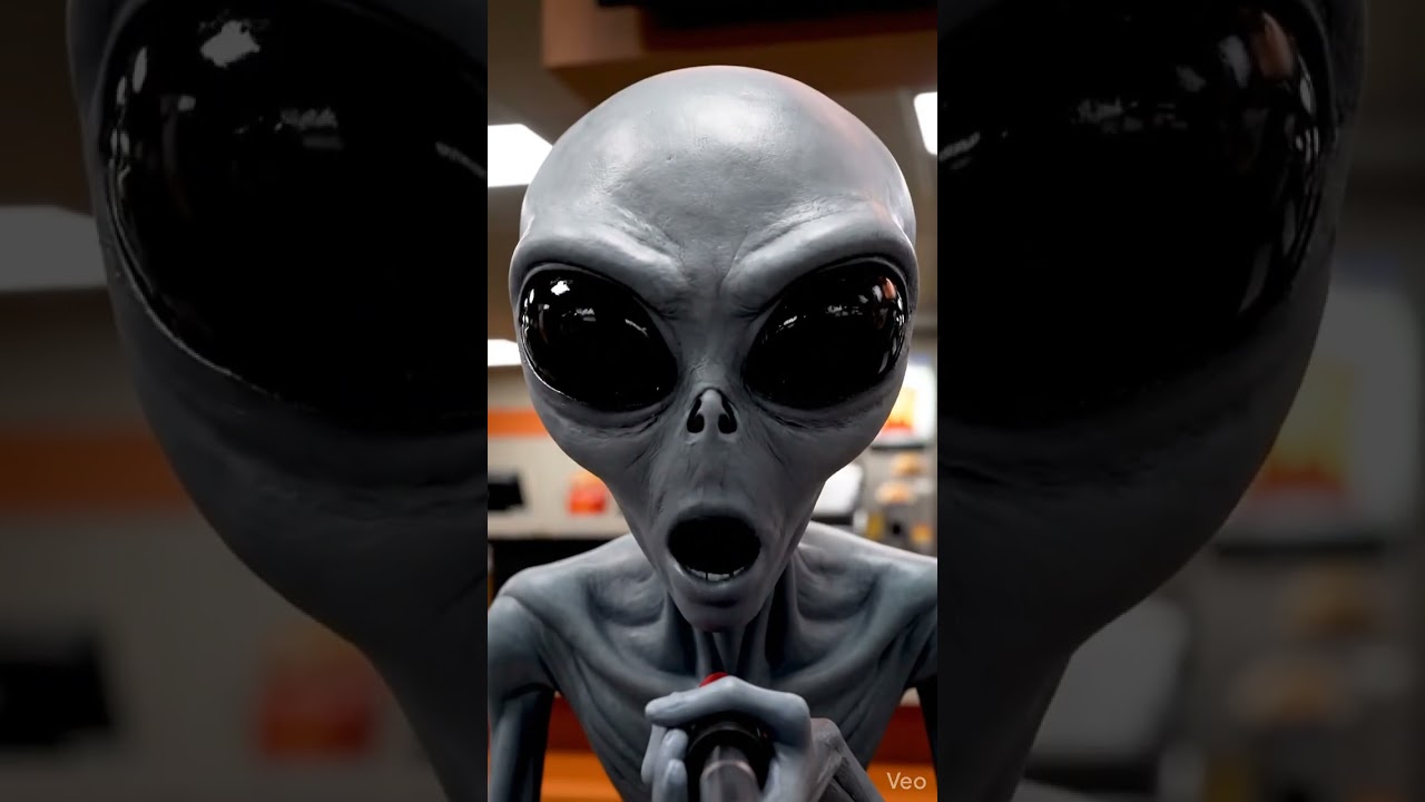 Alien Sees Fast Food Menu... Too Many Calories!! 🍔😵‍💫👽