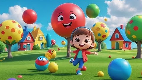 Four Bouncy Balls Go Big and Small | Counting and Size Song for Kids | Fun Learning with Balls