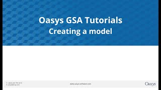 Oasys GSA: Creating a new model screenshot 3