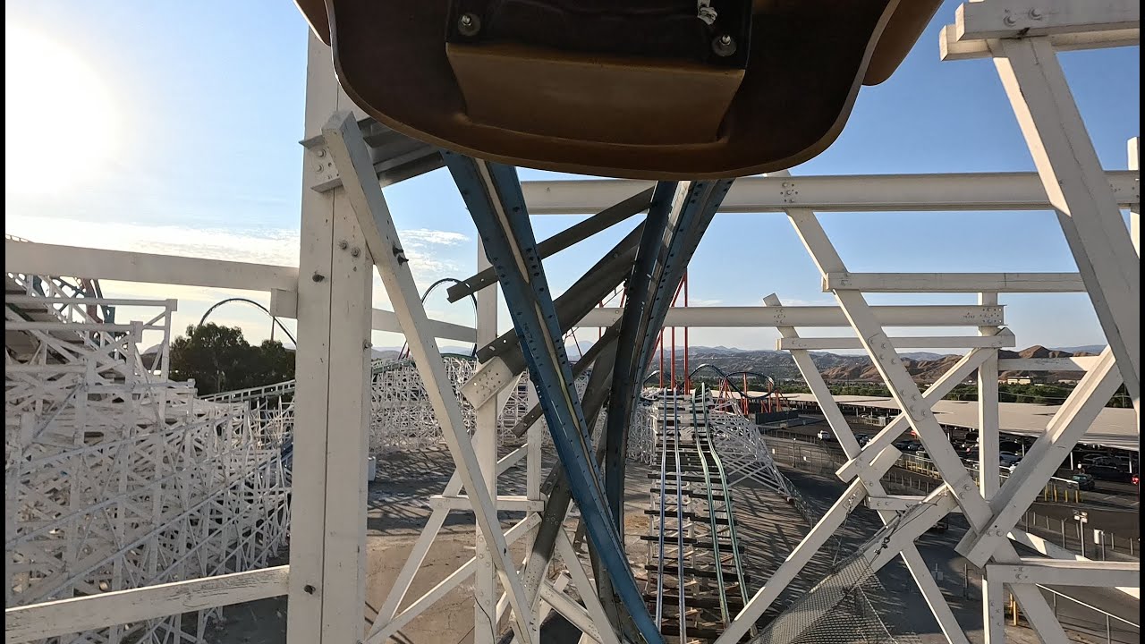 Twisted Colossus Six Flags Magic Mountain Front Row Linear + Horizon ...