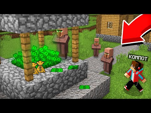 ВОТ ЧТО МЫ С ЖИТЕЛЯМИ НАШЛИ В КОЛОДЦЕ В МАЙНКРАФТ | Компот Minecraft