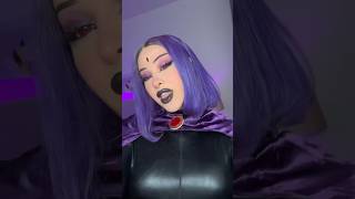 First Halloween look 🐦‍⬛💜 Raven 🐦‍⬛💜💜 #transandproud #teentitans #halloweenmakeup #halloween