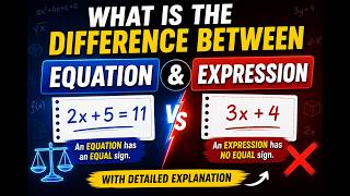 What Is The Difference Between Equation & Expression || With Detailed Explanation.