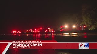 Crews investigating deadly crash on I-95 in West Warwick