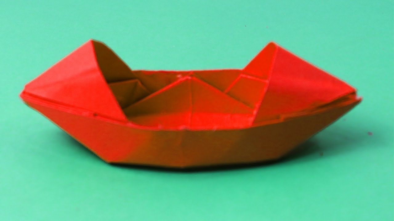 Download Origami - traditional Japanese boat (tutorial) - YouTube