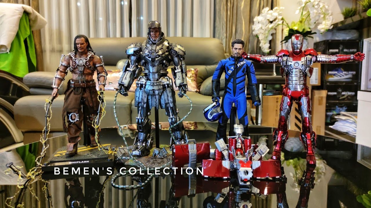 Hot Toys 1/6 Whiplash 1.0 2.0 Diecast vs Tony Stark Iron Man MK5 - Bem's Figures