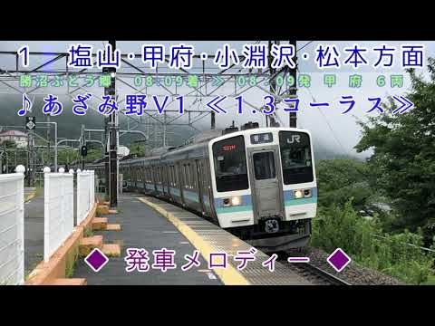 [Former Departure Melody]  JR Chuo Main Line  Katsunuma-budokyo Station Automated Announcements