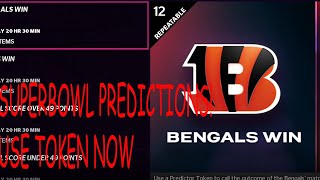 SUPERBOWL PREDICTIONS! WHAT TO USE TOKEN ON! MADDEN 22 GAMEPLAY