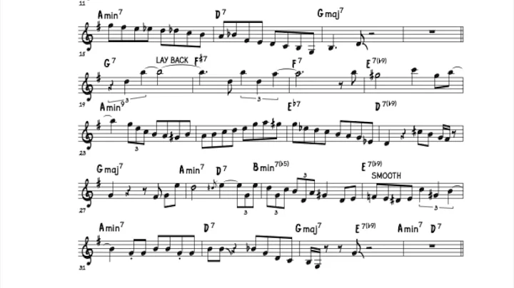 Bye Bye Blackbird - Clark Terry Solo Transcription