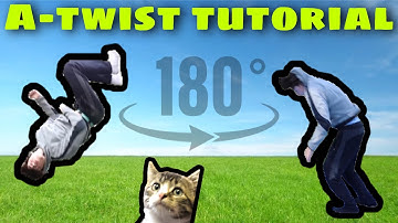 HOW TO A-TWIST ON GROUND FOR BEGINNERS! | frontflip 180 tutorial