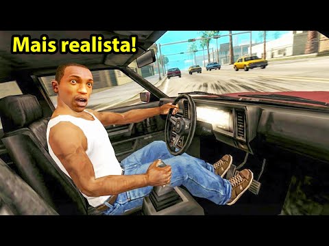 Instalei mods MAIS REALISTAS pro GTA San Andreas, um deles é SURREAL (novo mod 2025)