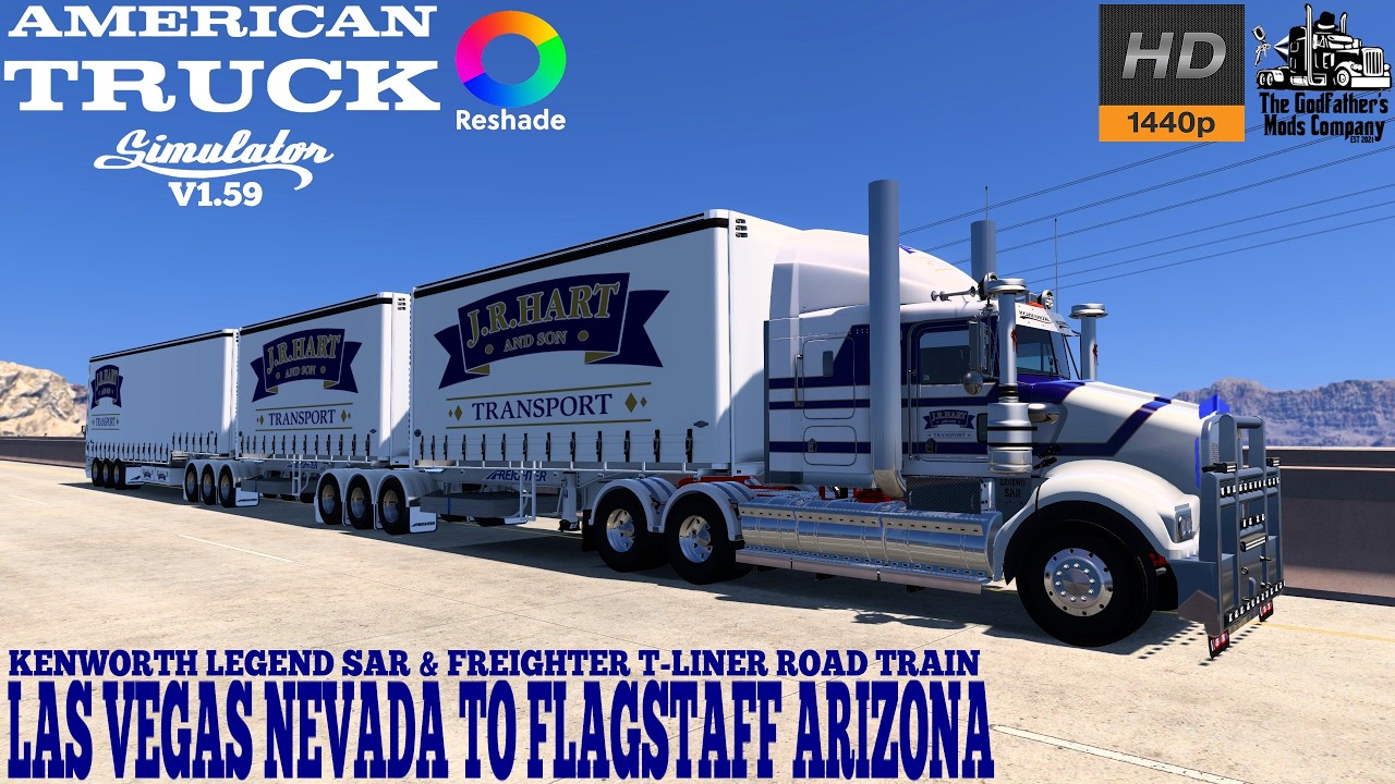Kenworth Legend SAR & Freighter T Liner Road Train ATS 1.59 Las