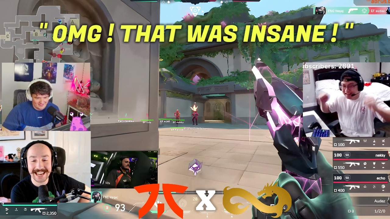 Sideshow Vct Shanks, Sliggy & Sideshow Reacts to Fnatic vs Enternal Fire Crazy ...