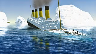 RMS Titanic hits the ICEBERG and SINKS - Ship Handling Simulator (Ship Mooring 3D)
