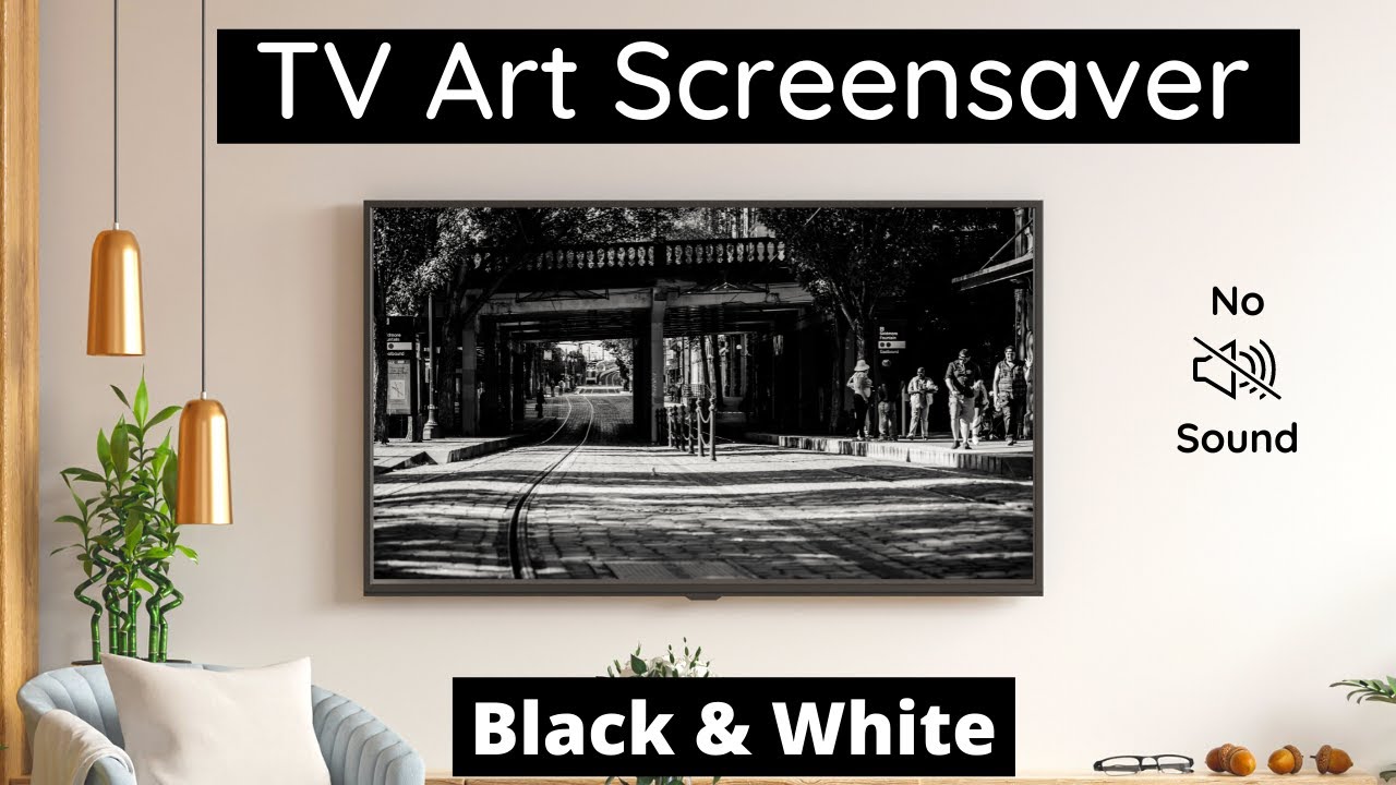 Black & White Street Art Screensaver | Single Image | Turn Your TV Into Wall Art | 1 Hr | No Sound