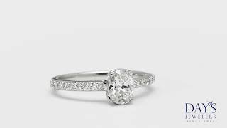 Forevermark Oval Diamond Engagement Ring in 18kt White Gold (7/8ct tw)