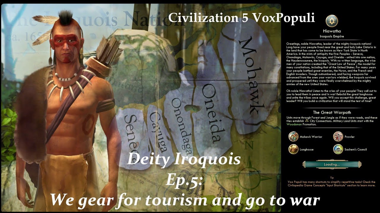 Civ 5 Vox Populi: Deity Iroquois - Ep.5: We gear for tourism and go to war 🙄