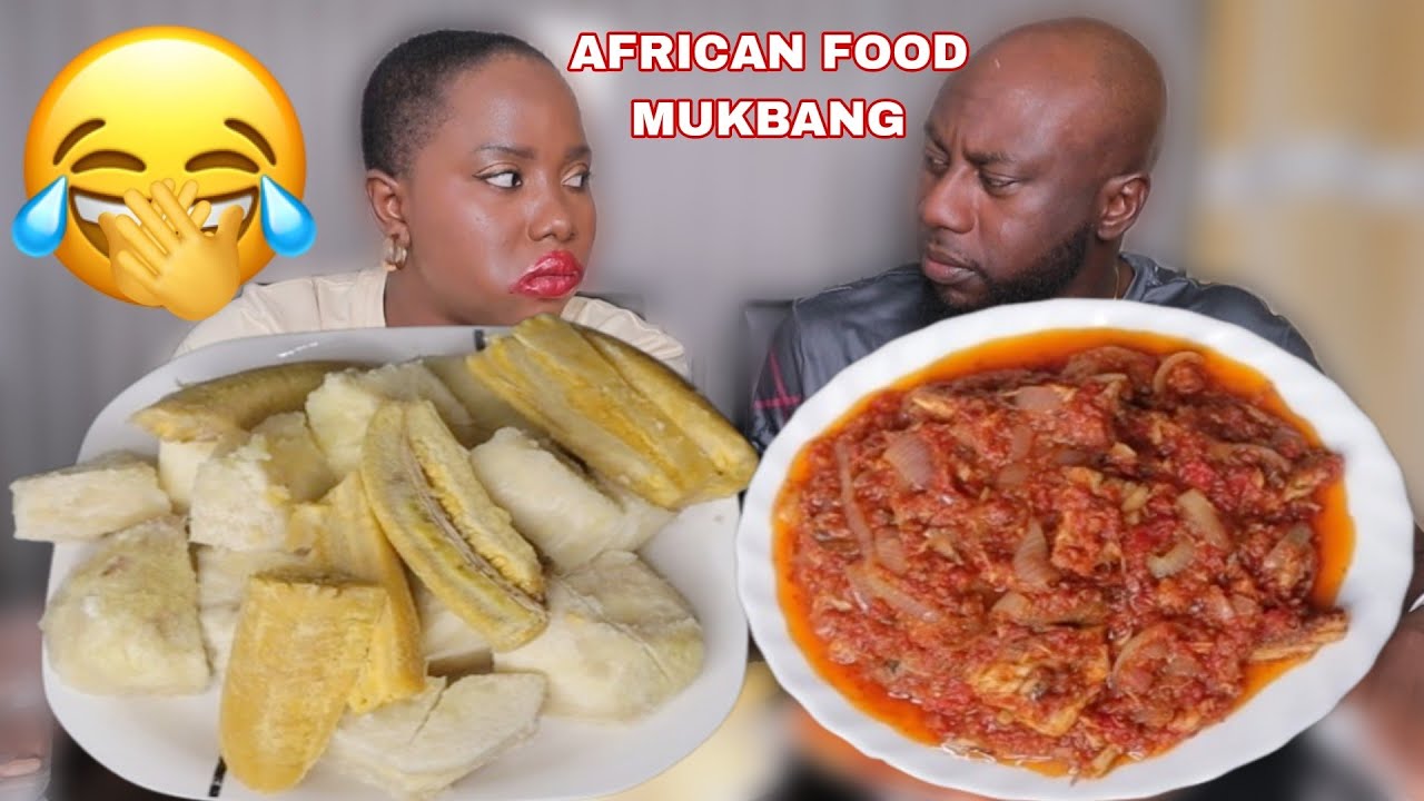 HILARIOUS MUKPRANK ON MY HUSBAND TO SEE HIS REACTION | YAM, PLANTAIN AND FISH SAUCE MUKBANG