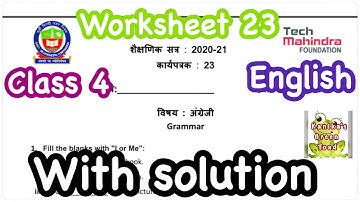 Class 4 English worksheet 23 Solved Assignment || EDMC CLASS 4 English worksheet 23 Assignment