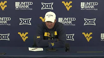 WATCH: Neal Brown discusses WVU football's 49-14 win over UAlbany thumbnail