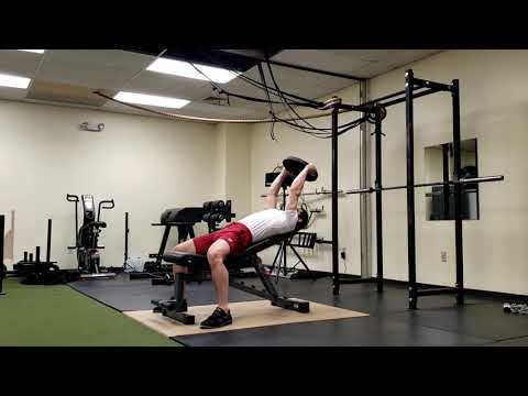 Incline plate triceps extensions