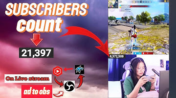 How to Add Live Subscriber Count on Live Stream # Obs Me Subscribers Count t kaise lagaye 2024