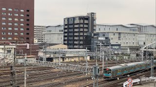JR西日本 205系 普通城陽行 京都駅 発車(新幹線ホームから撮影)