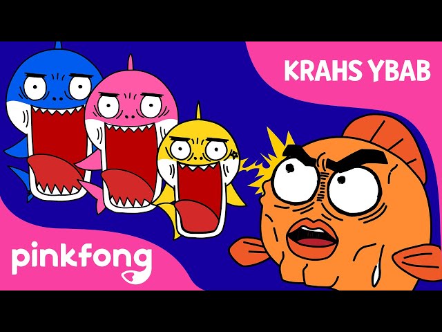 Krahs Ybab | Baby Shark Funny Version | @BabyShark | Pinkfong Songs for Family class=