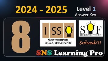 | Class 8 | ISSO | 2024 - 2025 Answers | Level 1 | SOF | Olympiad | Previous paper | 2026 Learning