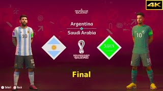 FIFA 23 | ARGENTINA vs. SAUDI ARABIA | MESSI vs. AL-DAWSARI | FIFA WORLD CUP FINAL | [4K]