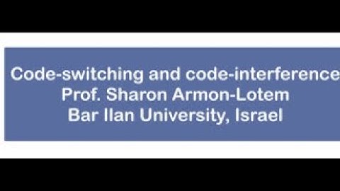 2.4.1.1 Code-switching and code interference – an introduction