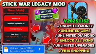 Stick War Legacy MOD MENU v2025.1.152 |NEW Update 2025 | Unlimited Money, Gems & All Skins ,No Key screenshot 5
