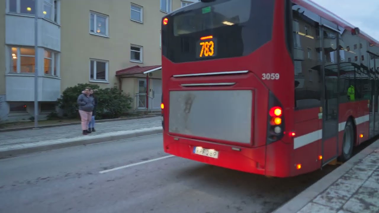 Sweden, Nynäshamn, bus 783 ride from Industrivägen to Ösmo station