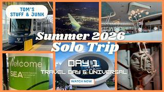 Travel Day | Day 1 Aug 2026 Solo Trip | Universal Studios Florida Islands of Adventure Cabana Bay