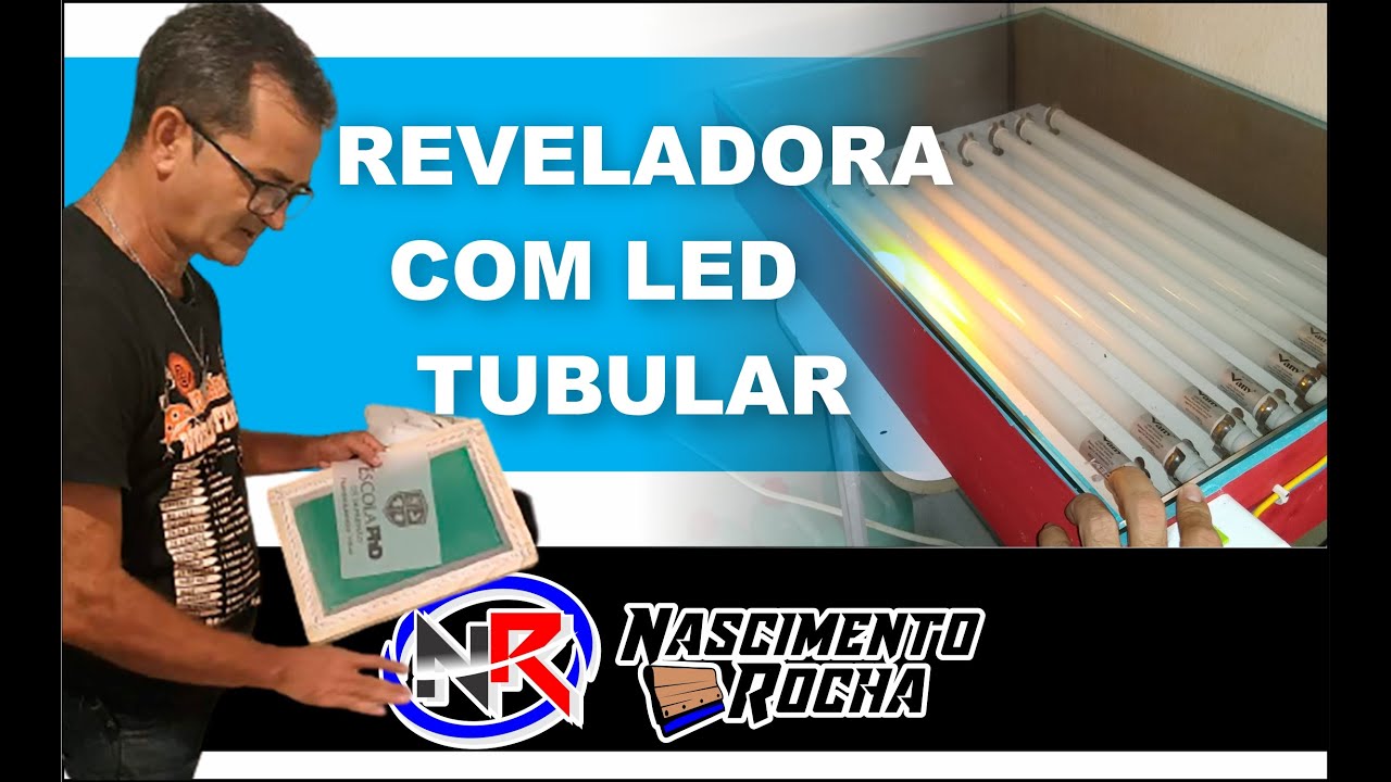 MESA DE GRAVAÇÃO DE TELAS DE SERIGRAFIA, COM LÂMPADAS LEDs TUBULARES
