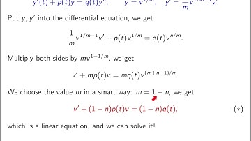 Video2-5ss, Bernoulli equations. Elementary Differential Equations.