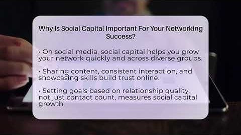 Why Is Social Capital Important For Your Networking Success? - Everyday-Networking
