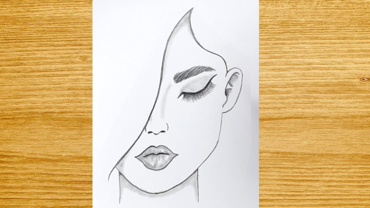 Pin by Gemma Wise on DIY | Face drawing, Simple face drawing, Girl drawing