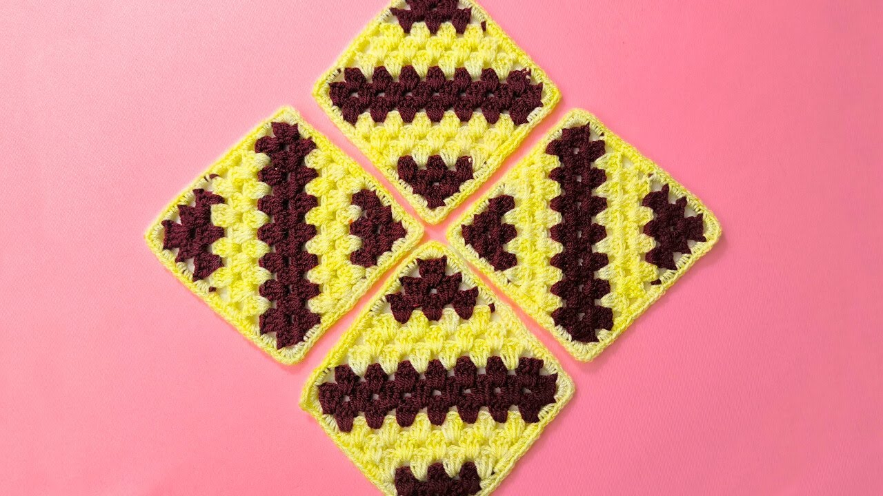 🌻 GORGEOUS 🌻 Granny Square Crochet Pattern | Simple & Stylish Crochet Design Tutorial 🧶 