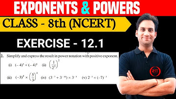 Simplify and express the result in power notation with positive exponent. (i) (– 4)^5 ÷ (– 4)^8