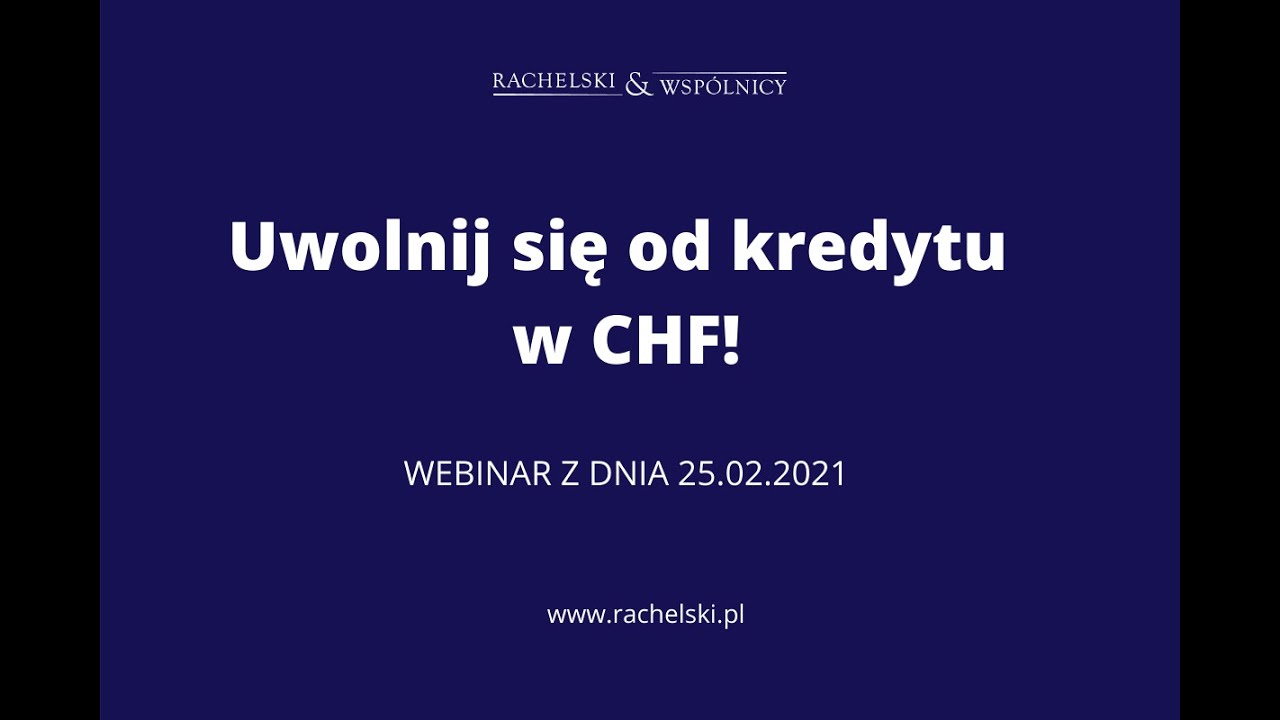 WEBINAR: Uwolnij się od kredytu 25 02 2021