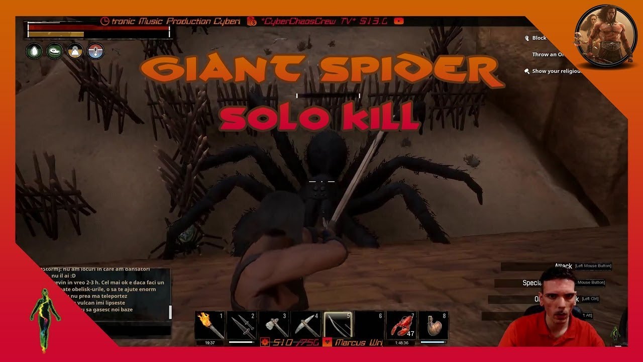 Giant Spider Solo Kill (Level 28) [Conan Exiles] [HD] YouTube