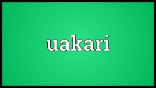 Uakari Meaning