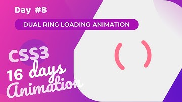 Dual Ring Loading Animation Using CSS (Day 8 of CSS3 in 16 Days Loading Animation )
