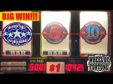 BOOM! 50x Win! Wheel of Fortune + Cigar + Five Star + 2x 10x 5x Bonus Times Pay slots!