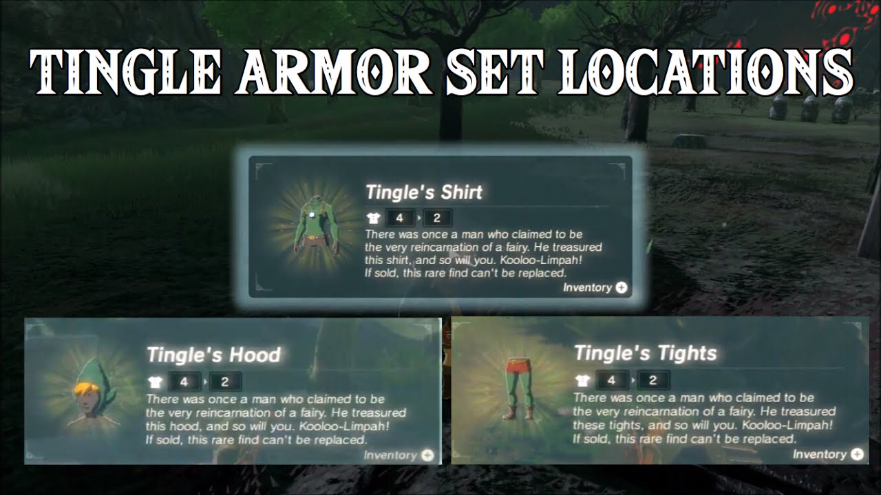Tingle Armor Set Locations Zelda BOTW