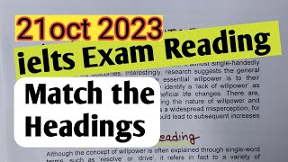 ielts reading tips| 21oct 2023 ielts exam Reading answers|How reading should taught reading answers