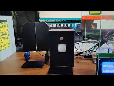 Prototype Thermal Detection Swing Gate turnstile with QR code Application